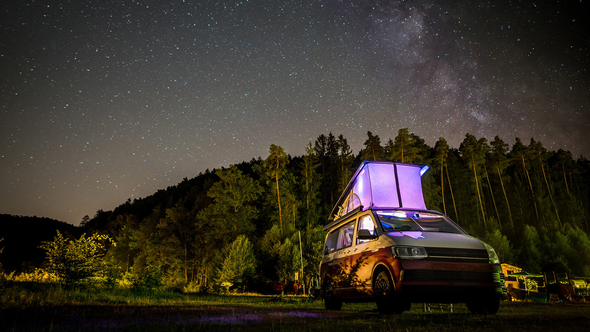 Campervan under the stars