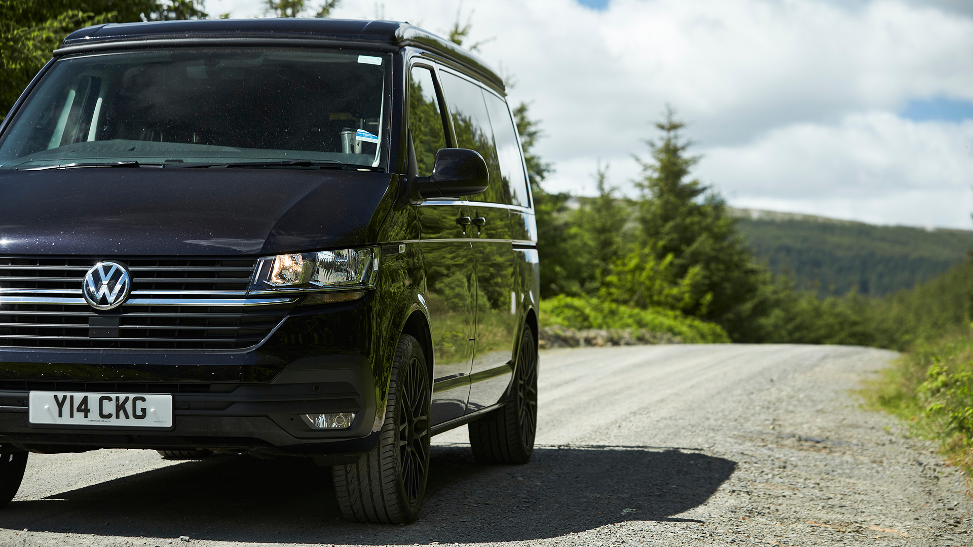 black campervan