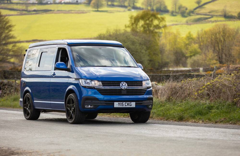 Blue VW Campervan