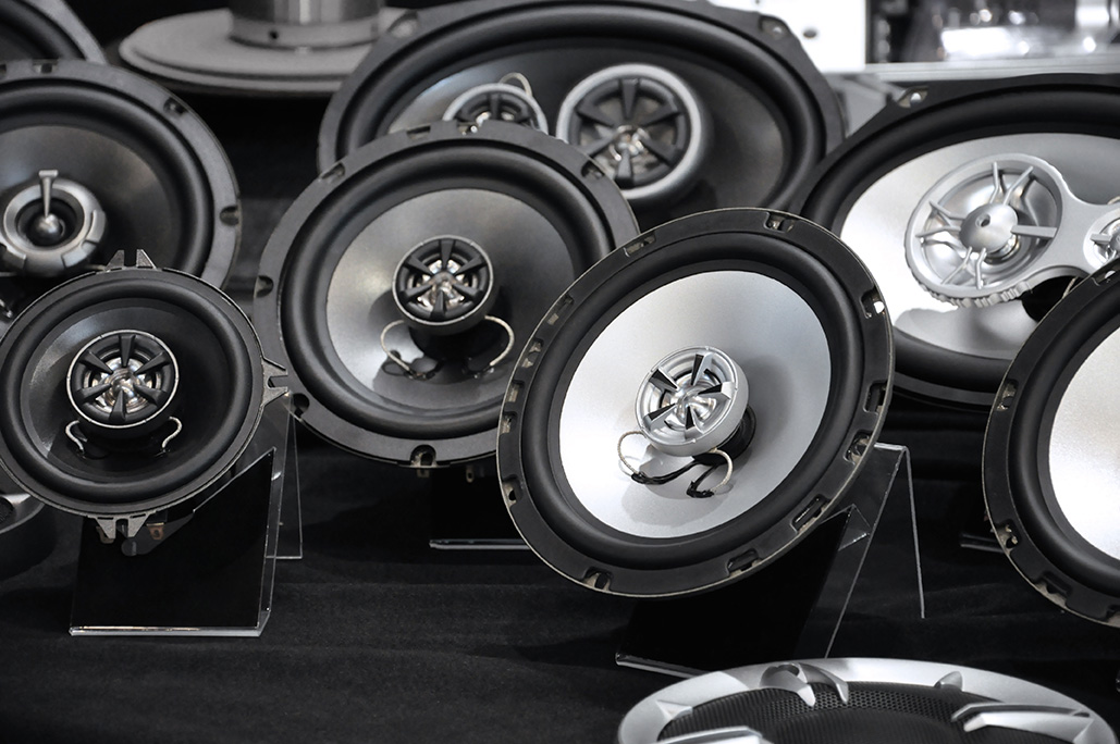 assortment of speakers