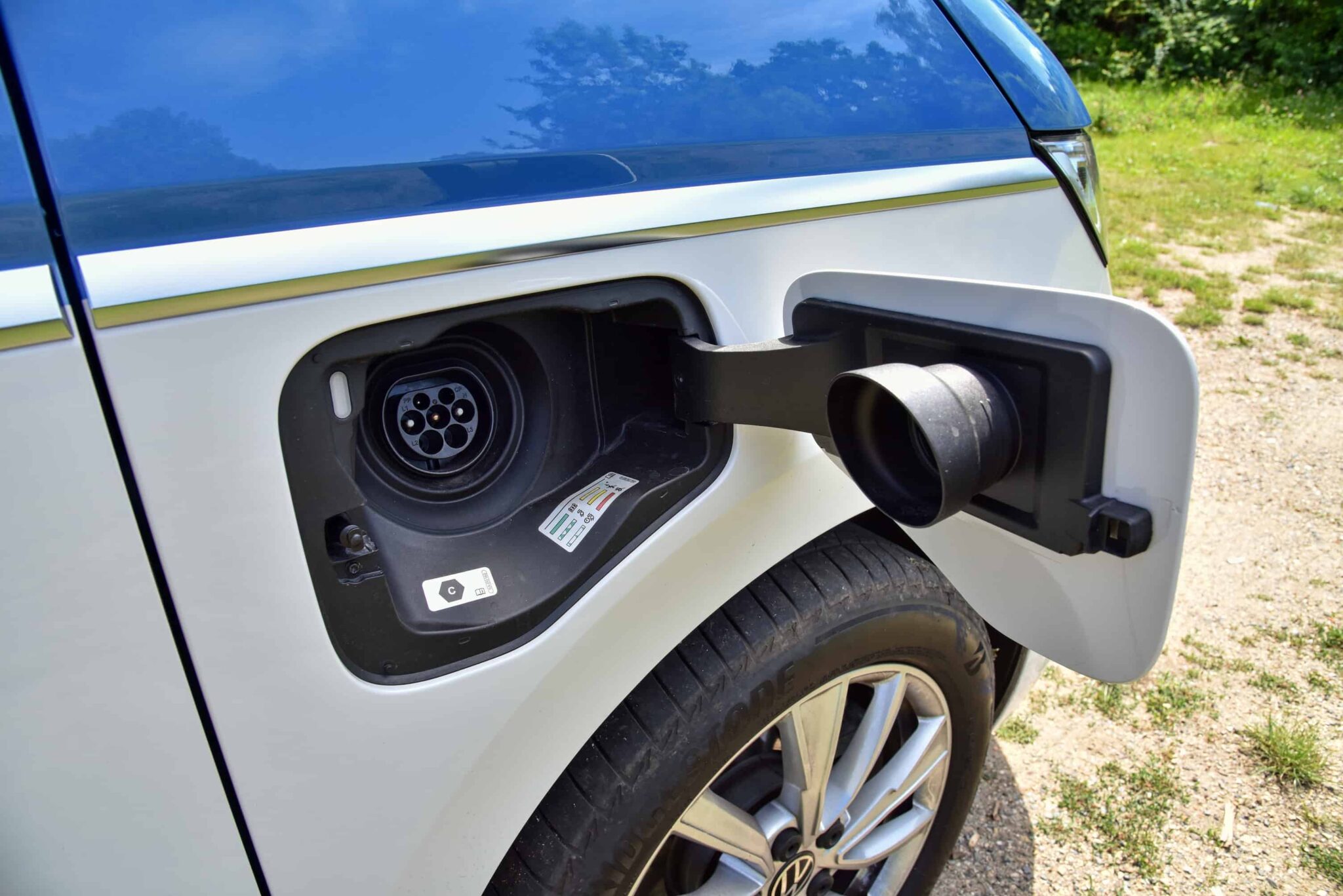 VW T7 campervan electric charging port
