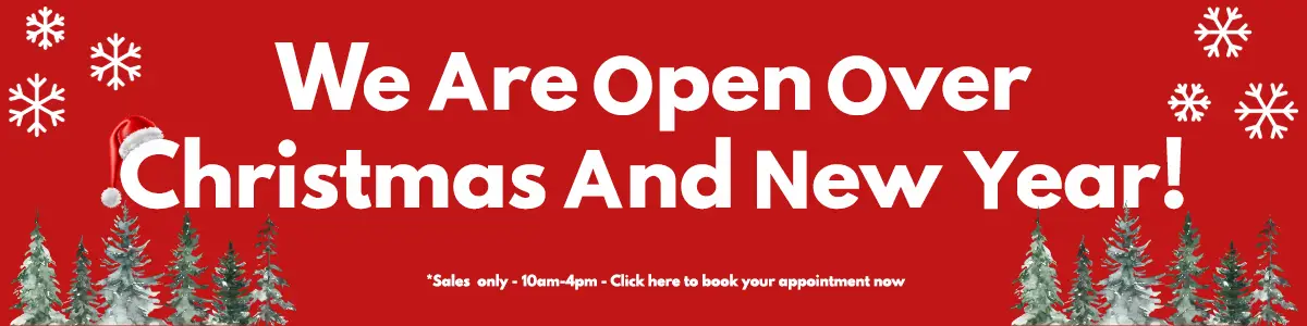 We are Open Christmas and New Year banner