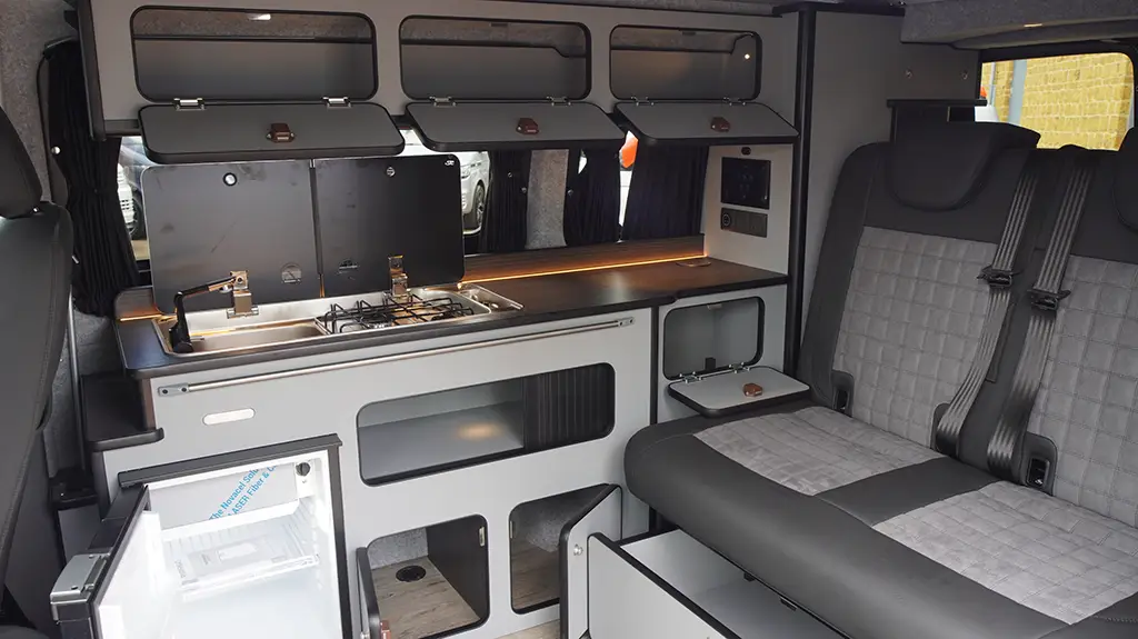 DSC06917 copy Interior of a customised VW T6 campervan from CamperKing
